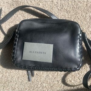 Allsaints square black crossbody bag